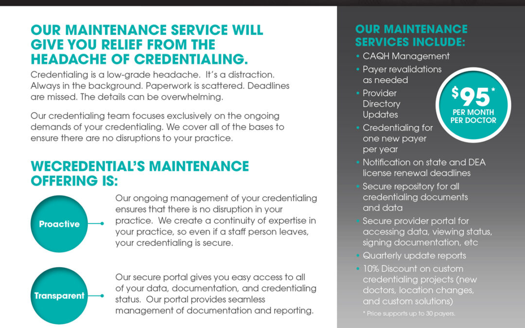 WeCredential Maintenance